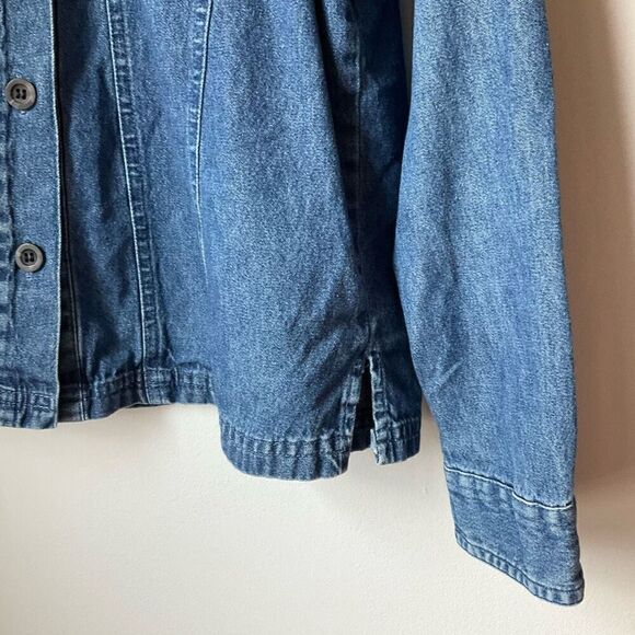 Lemongrass Denim Button Up, Small. Coastal Cowgirl, Minimalist - Picture 10 of 11